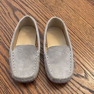 Janie and Jack Light Gray Suede Loafers